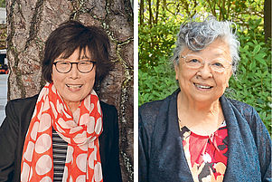 Überlebende des Atombombenabwurfs auf Hiroshima: Keiko Ogura (links) und Koko Kondo. Fotos: Boromandi