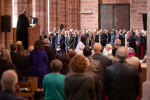 Für Presse- und Meinungsfreiheit: Gottesdienst in der Stiftskirche mit Christian Schad. Foto: view