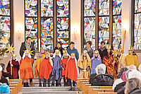 In der Pauluskirche in Hambach: Sternsingerkinder am Abschluss der Aktion im Gottesdienst im Januar 2019. Foto: LM